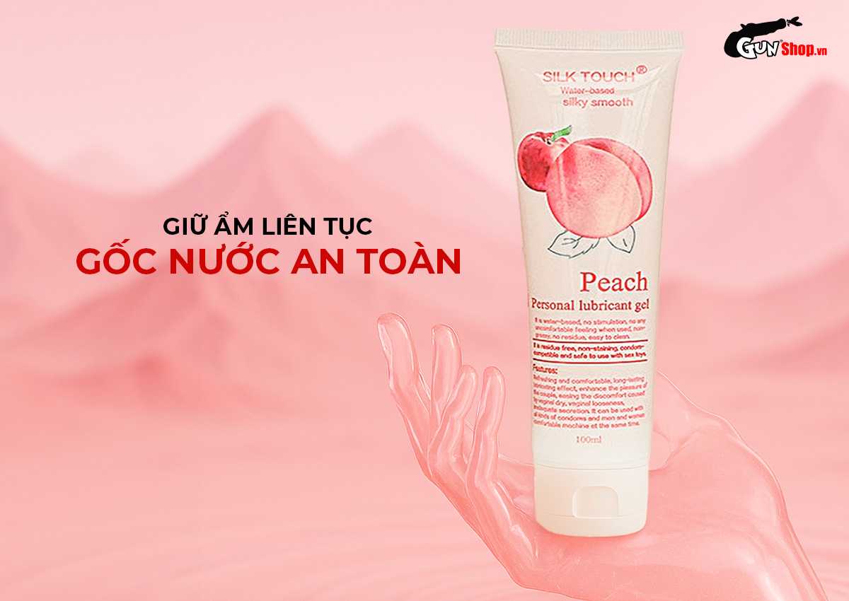 Gel bôi trơn hương đào Silk Touch Peach chính hãng tại Gunshop