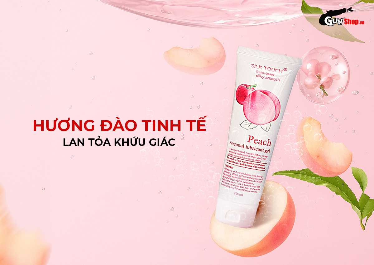 Gel bôi trơn hương đào Silk Touch Peach chính hãng tại Gunshop