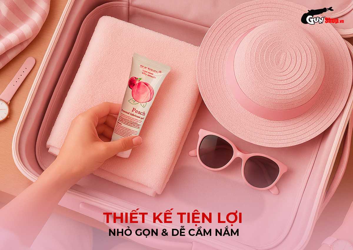 Gel bôi trơn hương đào Silk Touch Peach chính hãng tại Gunshop
