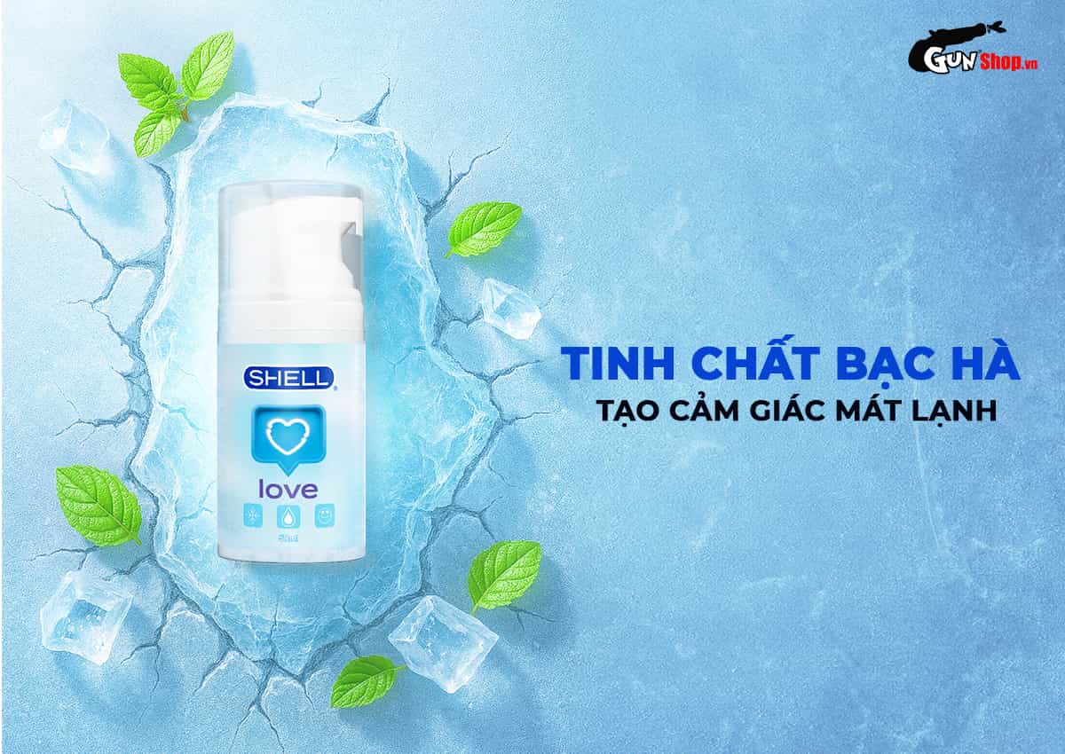Shell Love Blue tạo cảm giác mát lạnh khi sử dụng nhờ tinh chất bạc hà mát lạnh