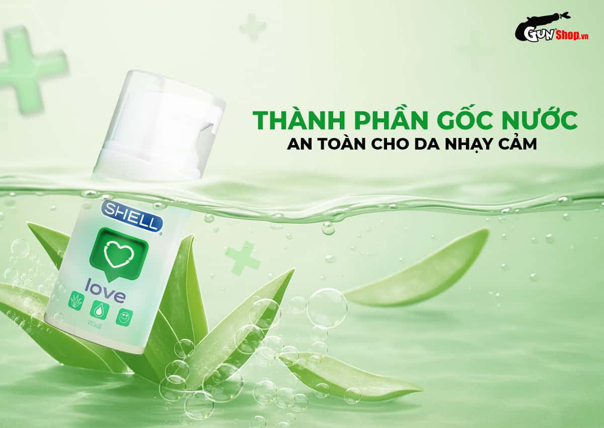 Shell Love Green với nền gel gốc nước an toàn và lành tính