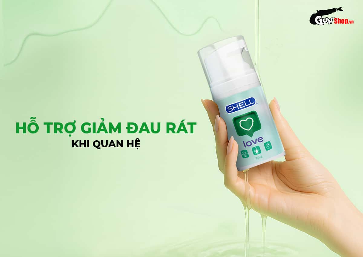 Shell Love Green hộ trợ giảm đau rát khi quan hệ