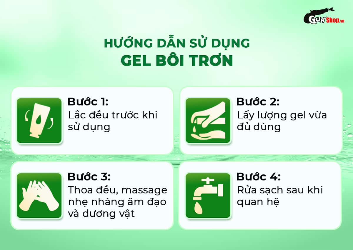 Hướng dẫn cách sử dụng gel bôi trơn tăng khoái cảm Shell Love Green đúng cách