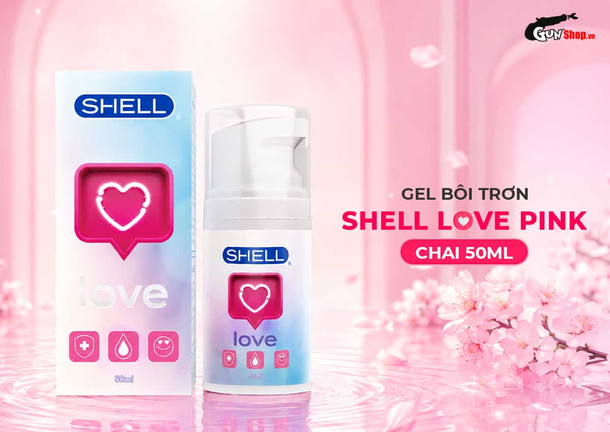 Gel bôi trơn tăng khoái cảm Shell Love Pink gốc nước, cấp ẩm, hương nước hoa
