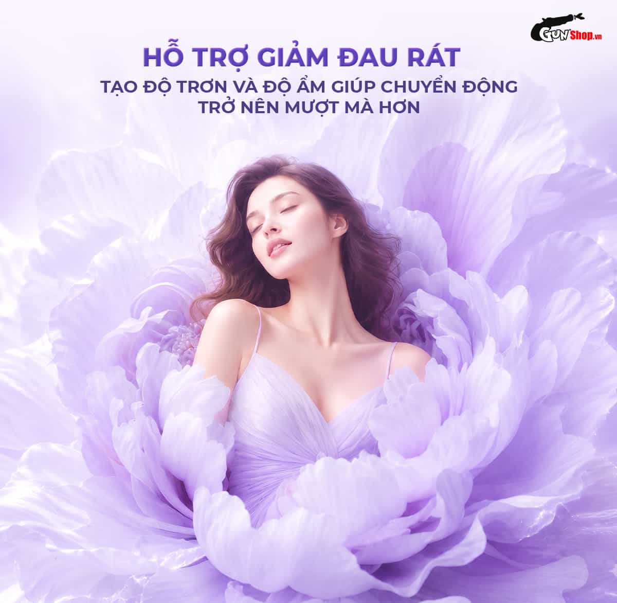 Shell Love Purple hỗ trợ làm giảm đau rát khi quan hệ