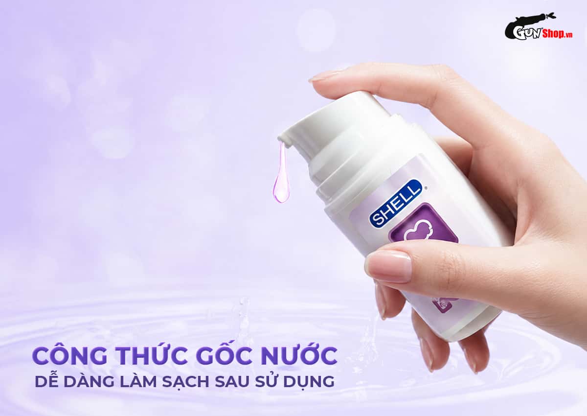 Shell Love Purple dễ dàng làm sạch sau sử dụng