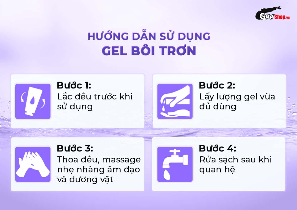 Hướng dẫn cách sử dụng gel bôi trơn Shell Love Purple đúng cách