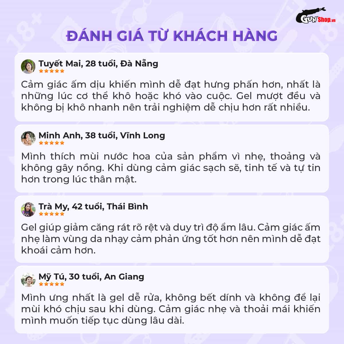Người dùng nói gì về gel bôi trơn Shell Love Purple