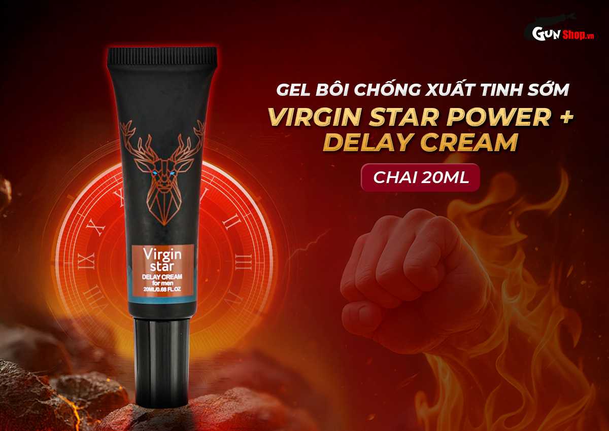 Gel bôi trơn Virgin Star Power+ Delay Cream for men chính hãng tại Gunshop