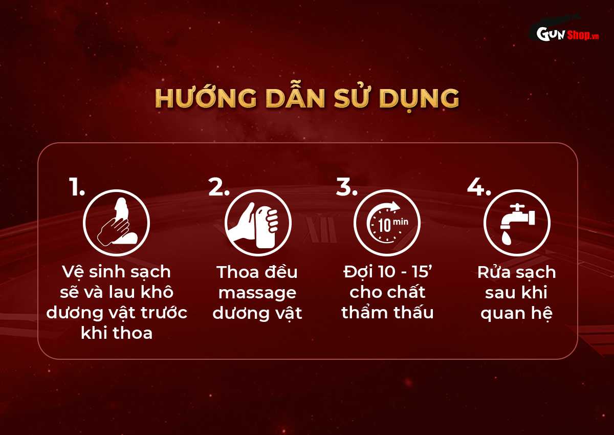 Hướng dẫn cách sử dụng gel bôi Virgin Star Power+ Delay Cream for men