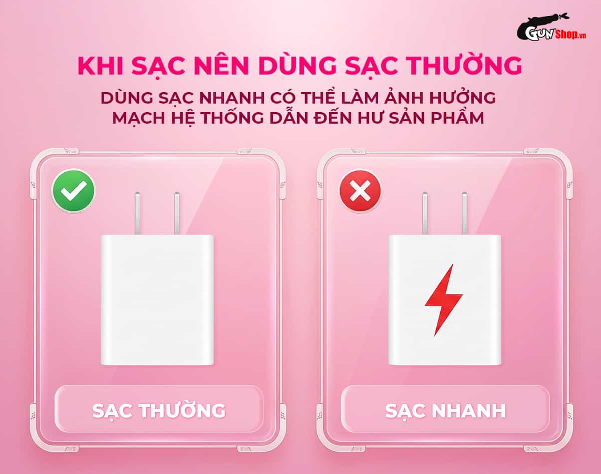 Lưu ý khi sạc máy rung massage Galaku Fairy Stick