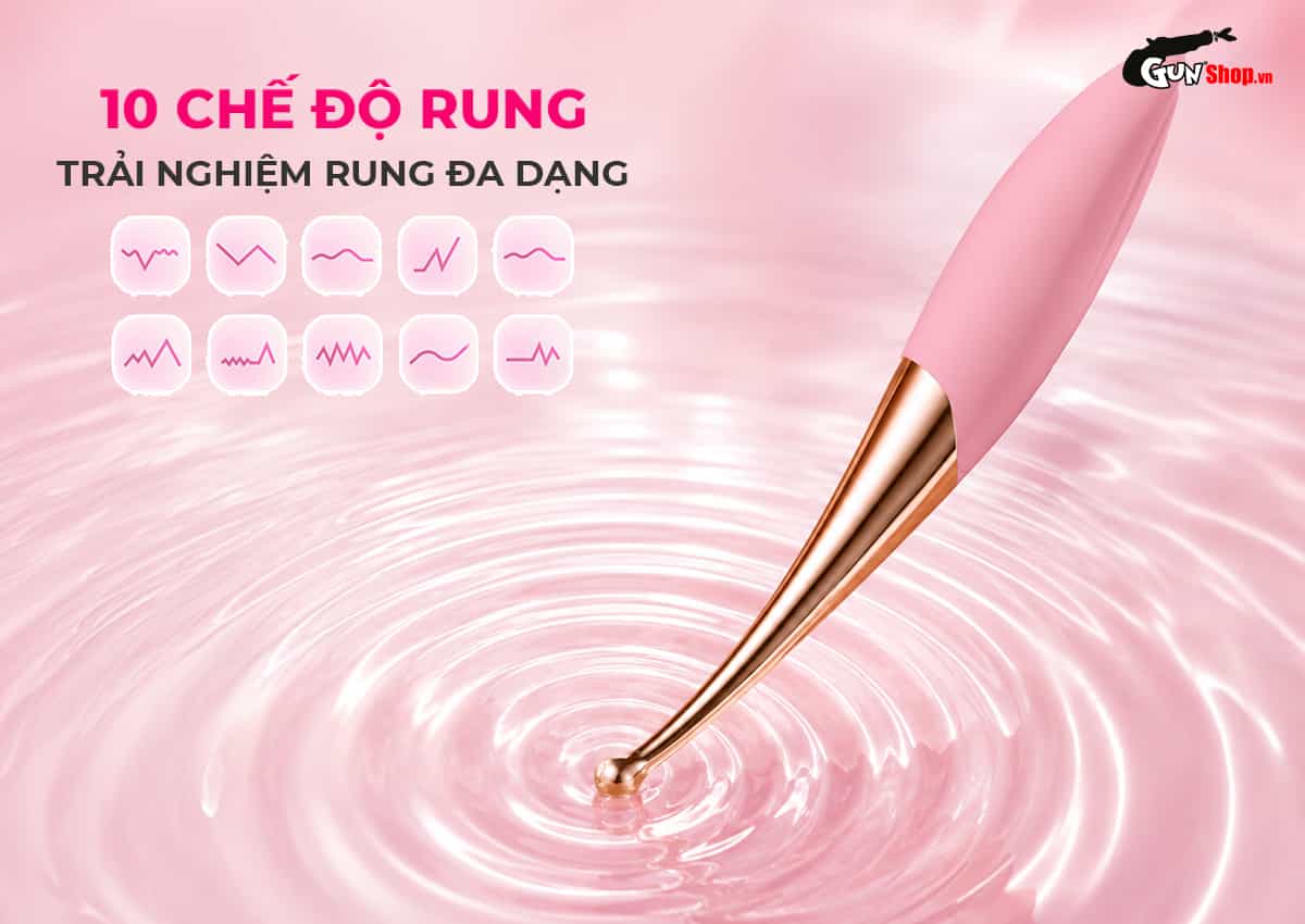 Galaku Feather Dot Tide có 10 chế độ rung mạnh mẽ