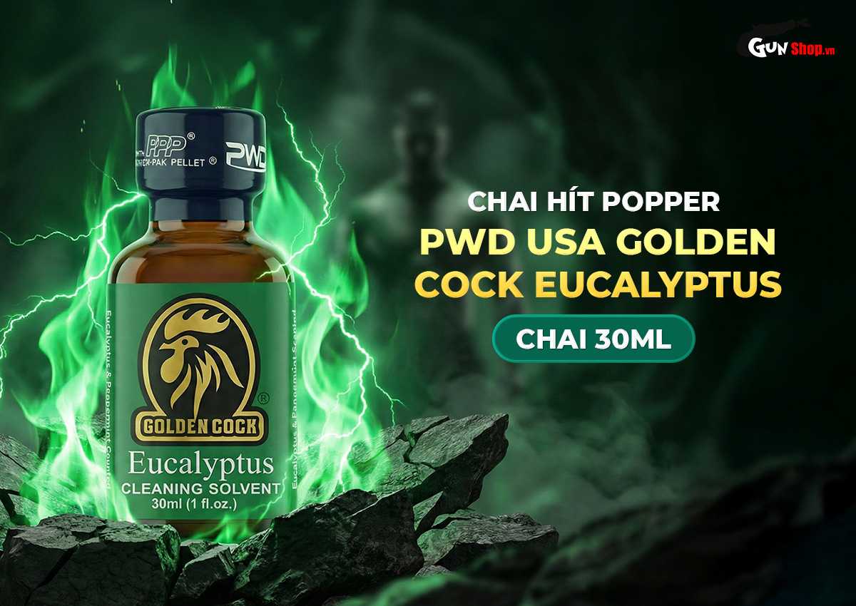 Chai hít Popper Golden Cock Eucalyptus chính hãng tại Gunshop