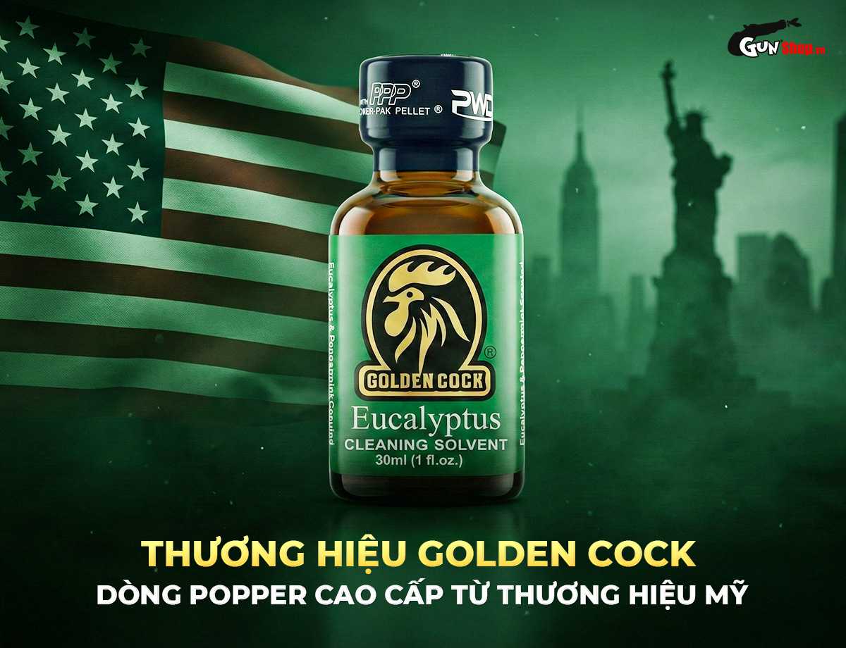 Chai hít Popper Golden Cock Eucalyptus - Chai 30ml chính hãng tại Gunshop
