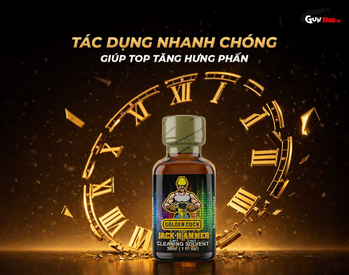 Chai hít Popper Golden Cock Jack Hammer chính hãng tại Gunshop