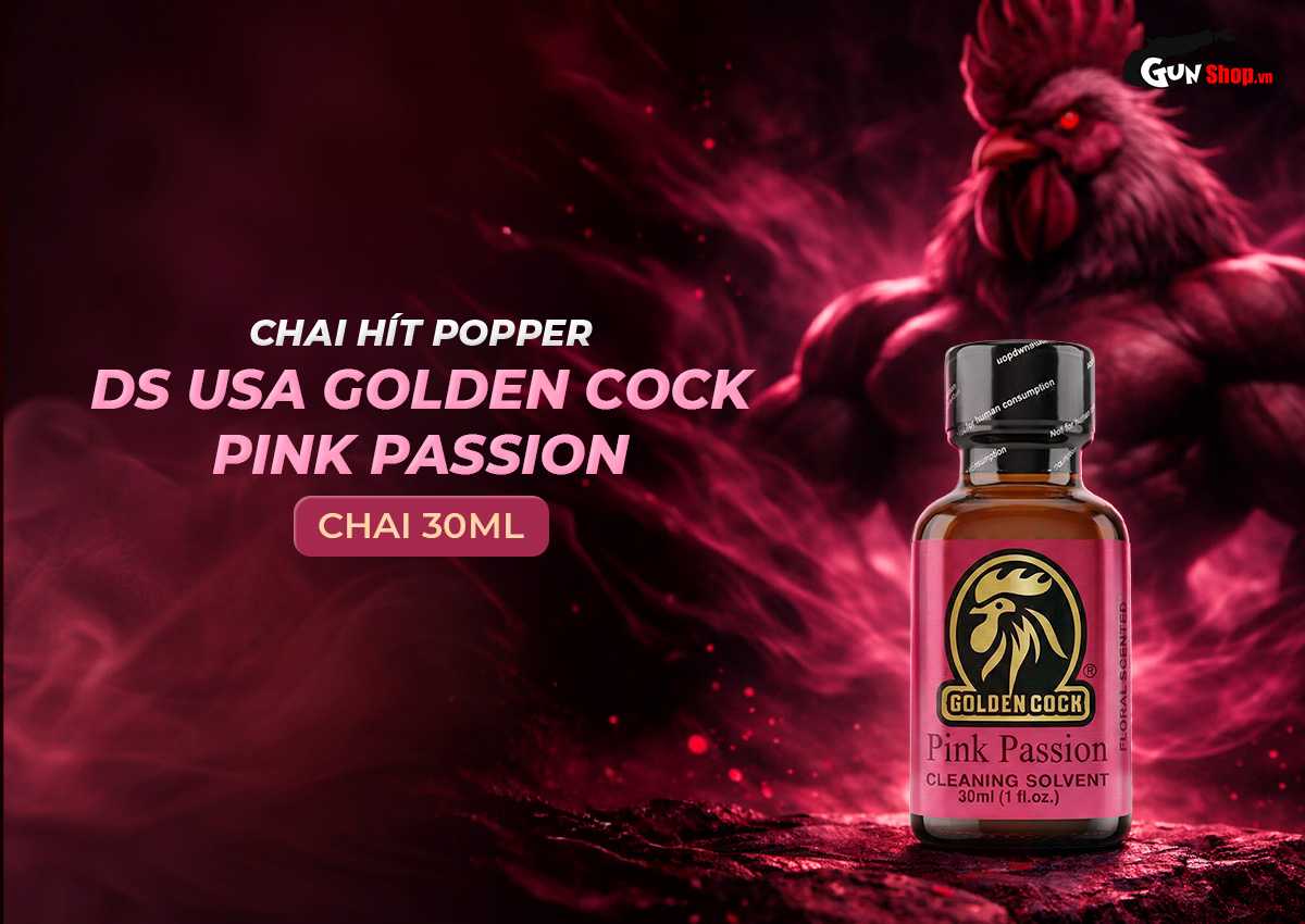 Chai hít Popper Golden Cock Pink Passion chính hãng, cao cấp tại Chúng tôi