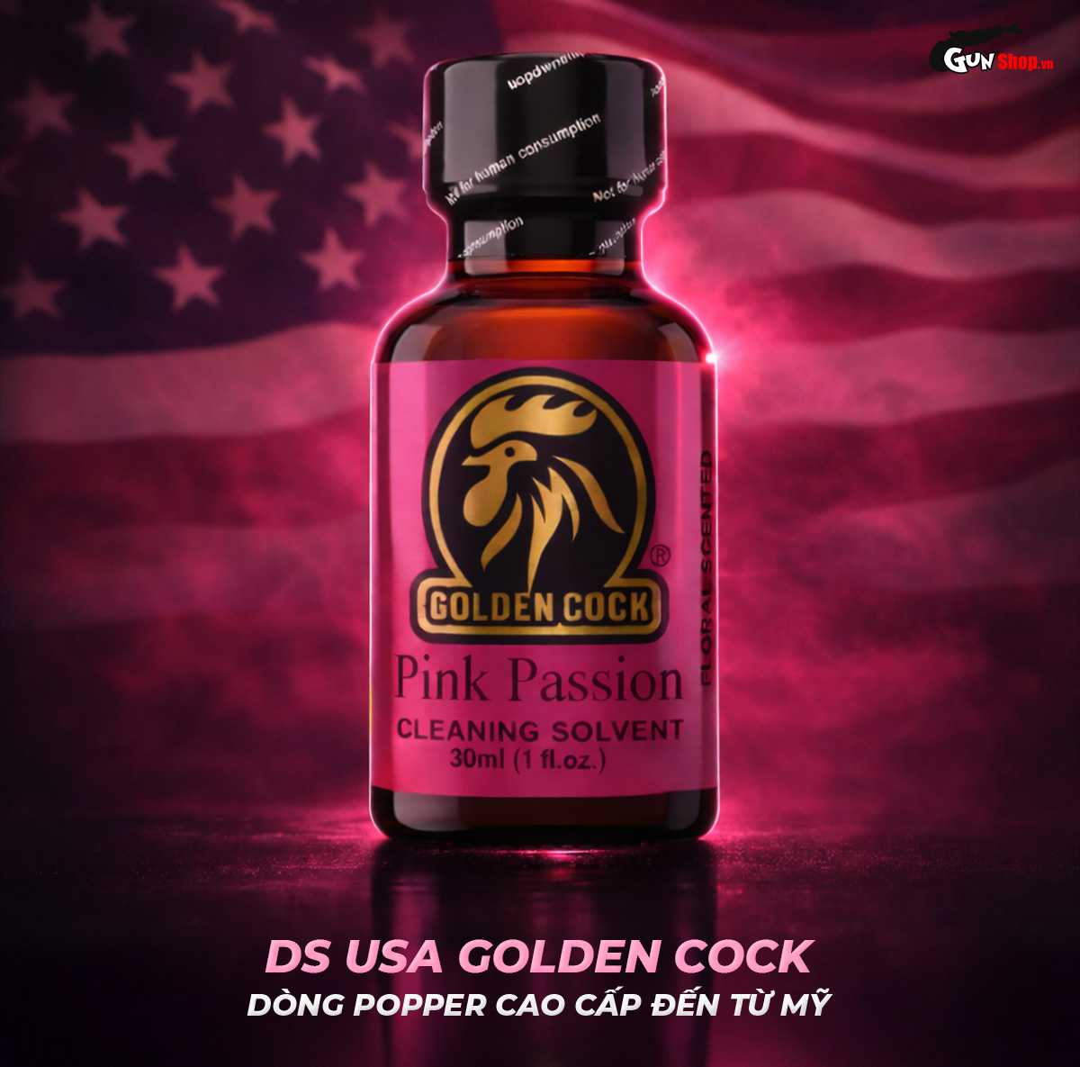 Chai hít Popper Golden Cock Pink Passion chính hãng, cao cấp tại Chúng tôi