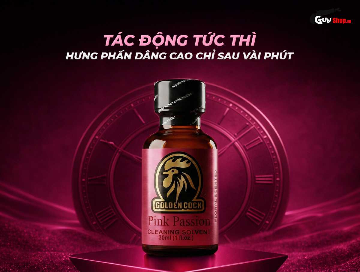 Chai hít Popper Golden Cock Pink Passion chính hãng, cao cấp tại Chúng tôi