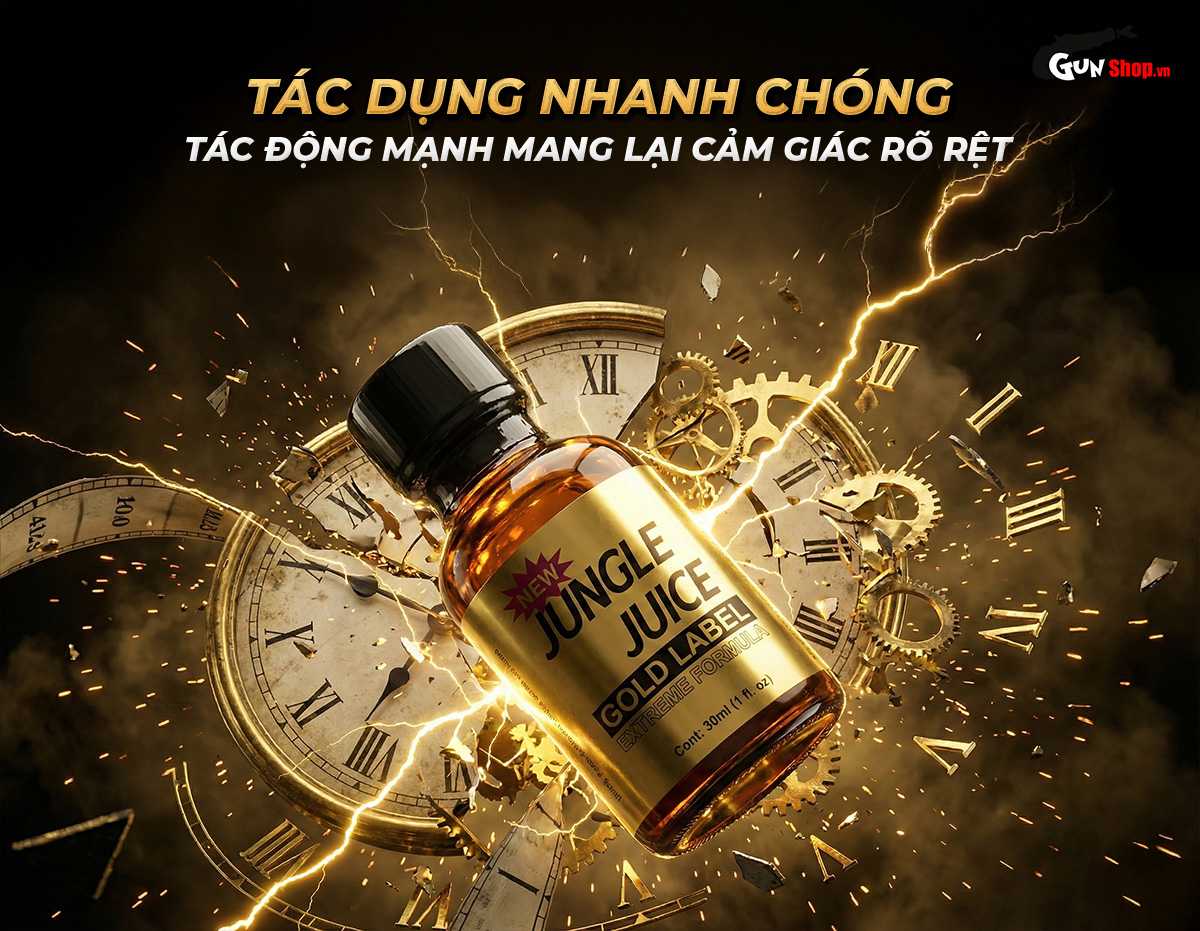 Chai hít Popper Jungle Juice Gold Label chính hãng tại Chúng tôi