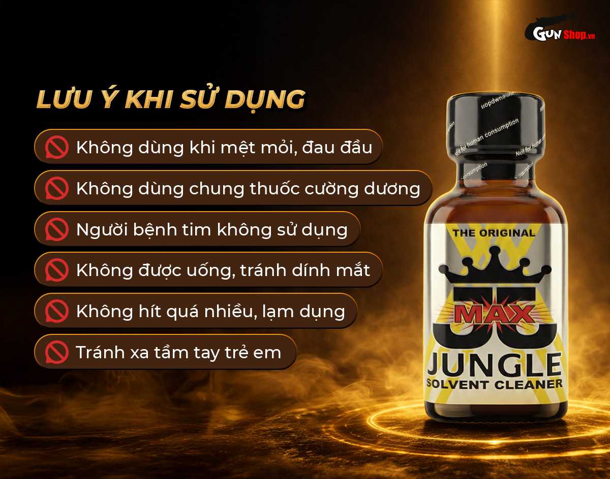 Lưu ý quan trọng khi sử dụng Popper Jungle Juice Max