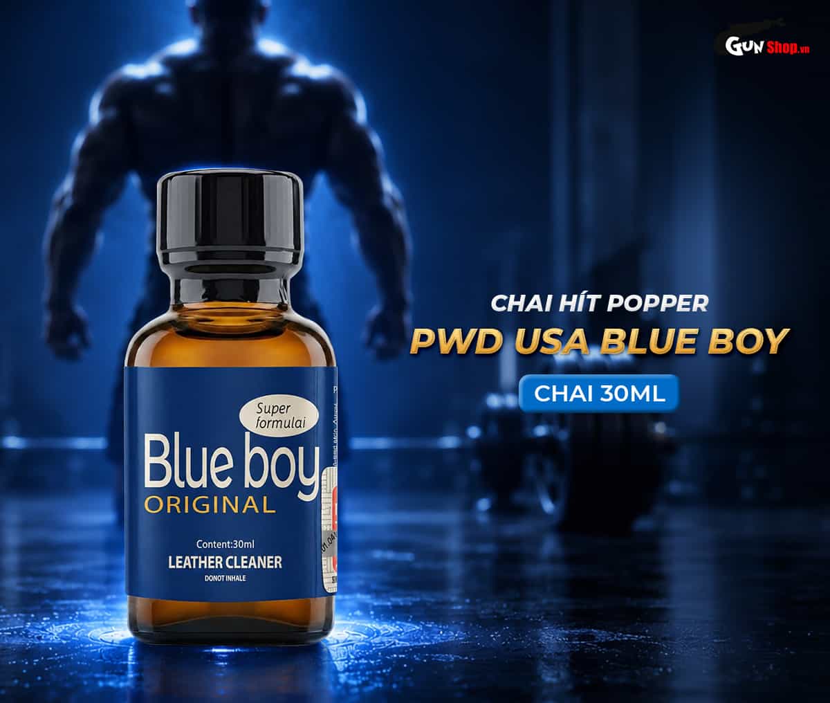 Chai hít Popper Blue Boy 30ml chính hãng PWD USA cao cấp tại Gunshop
