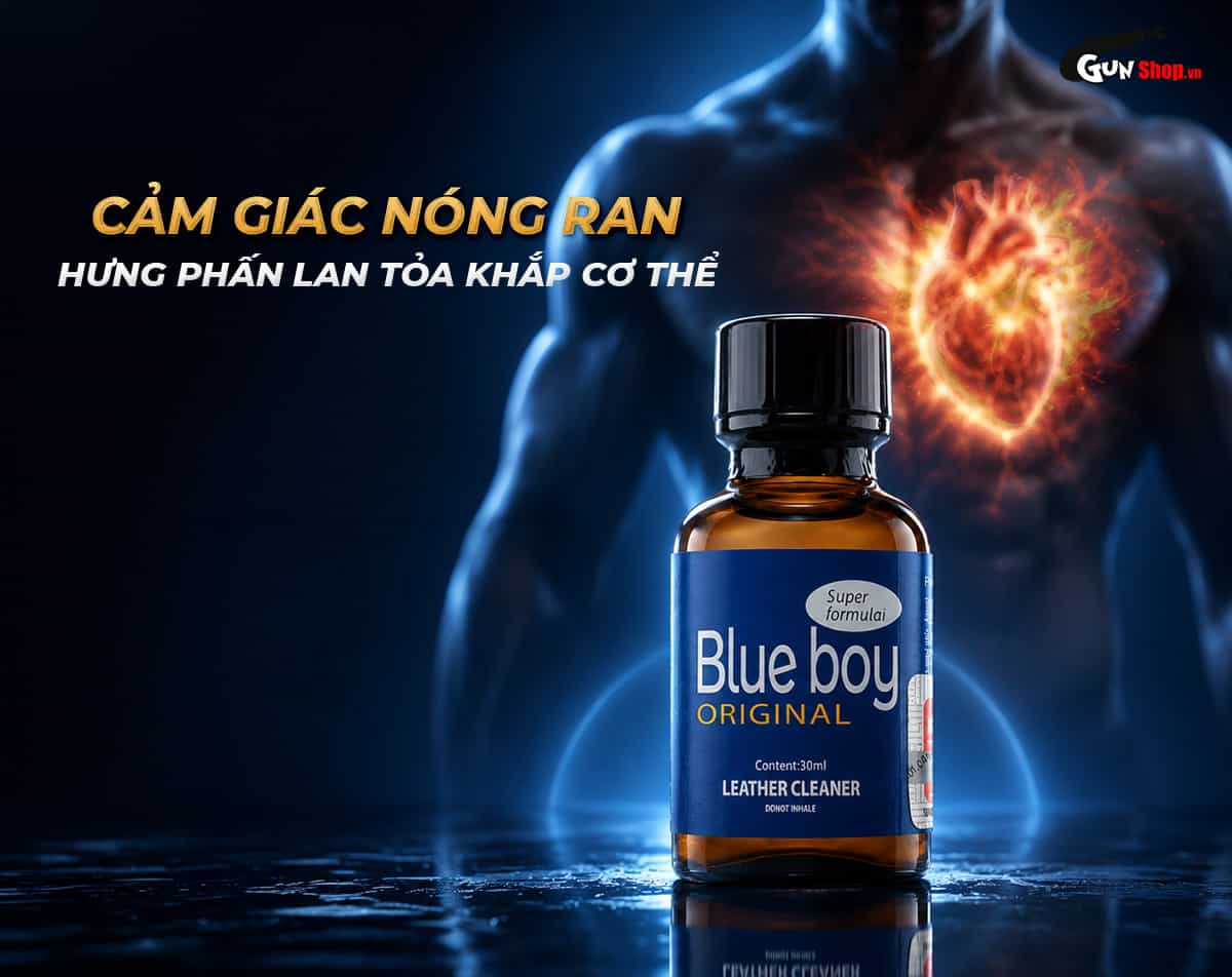 Chai hít Popper Blue Boy 30ml chính hãng PWD USA cao cấp tại Gunshop