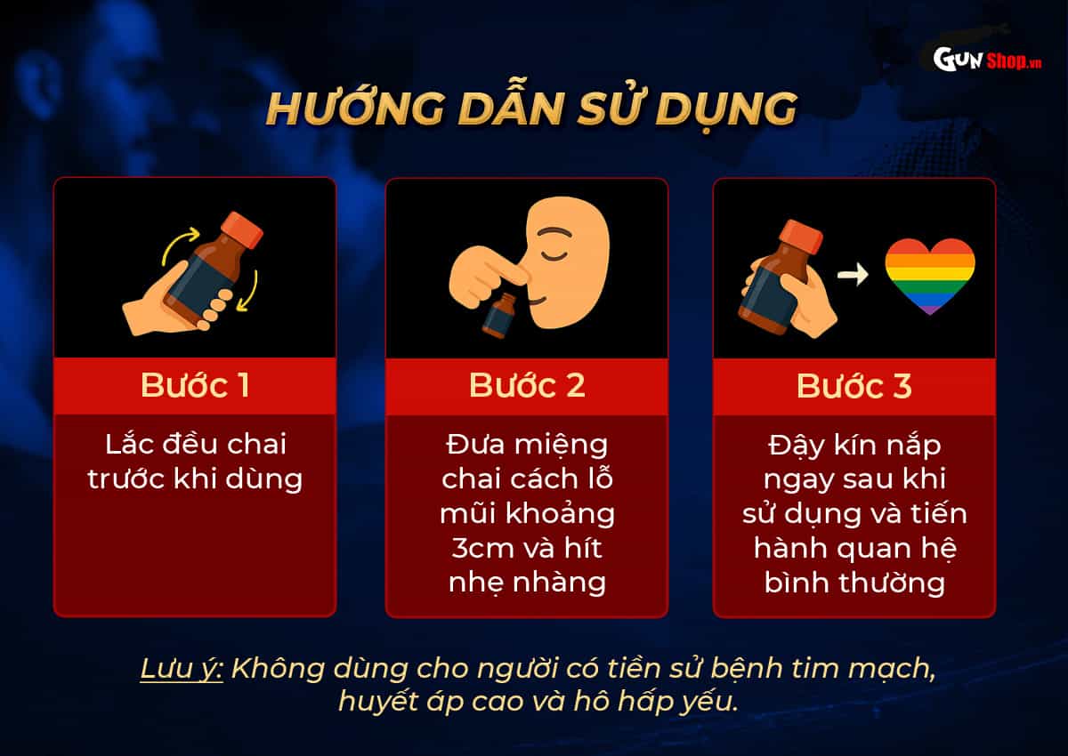 Hướng dẫn cách sử dụng Popper Blue Boy chai 30ml