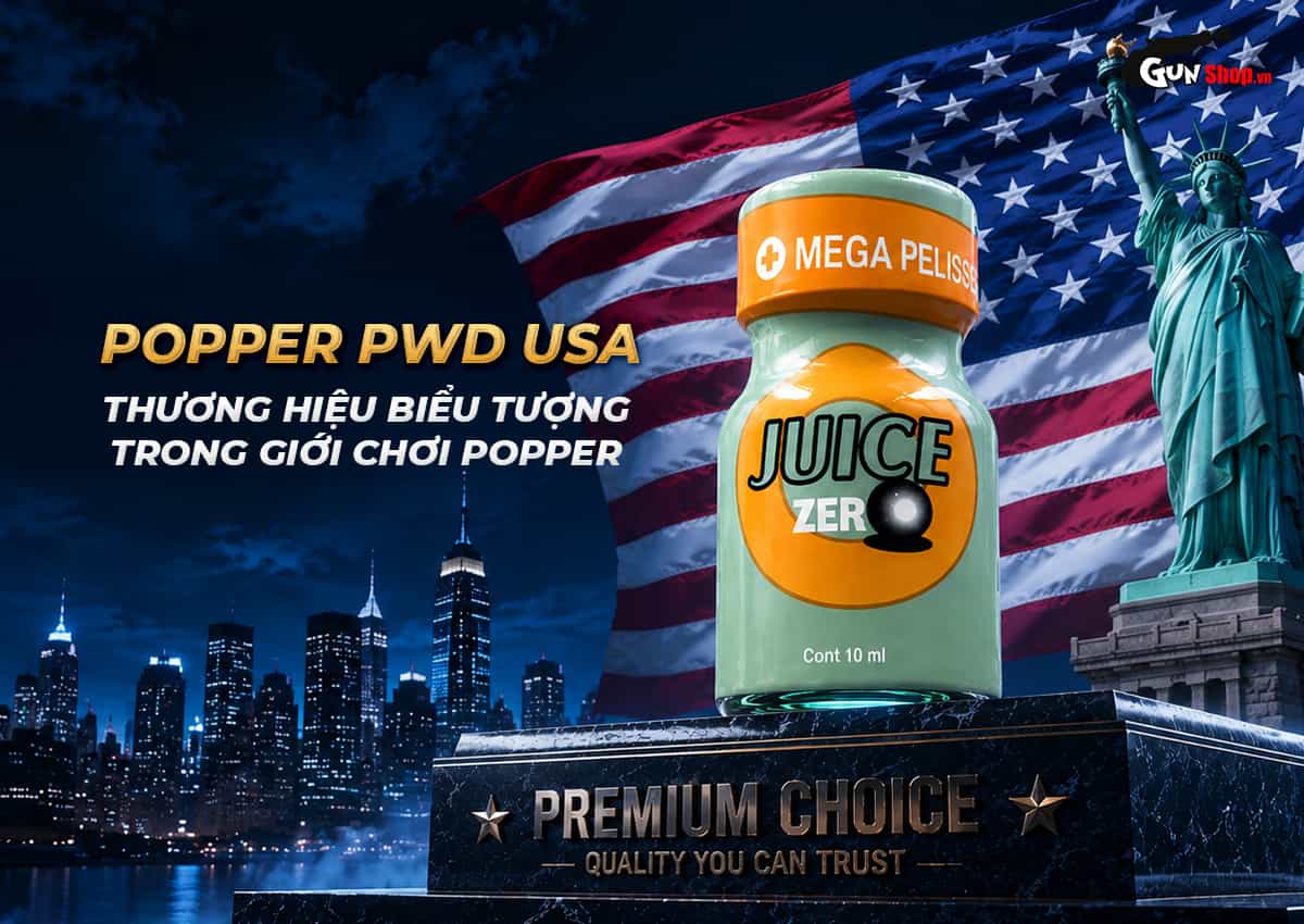 Chai hít Popper Juice Zero 10ml chính hãng tại Gunshop