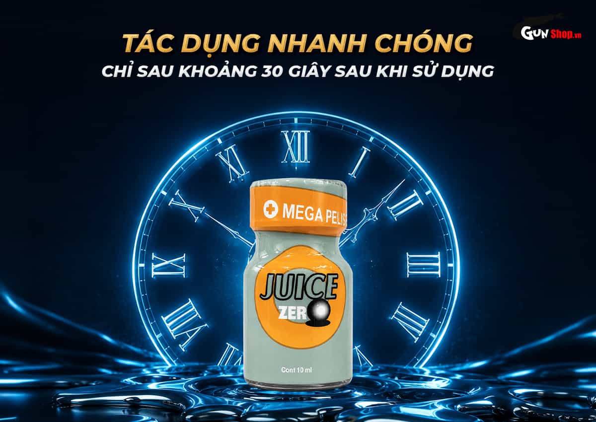 Chai hít Popper PWD USA Juice Zero có tác dụng nhanh chóng