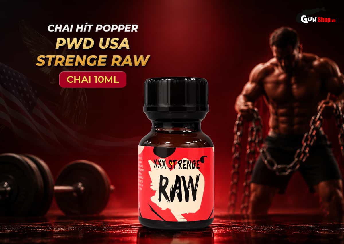 Chai hít Popper PWD USA Strenge Raw là sản phẩm hỗ trợ cuộc yêu hưng phấn