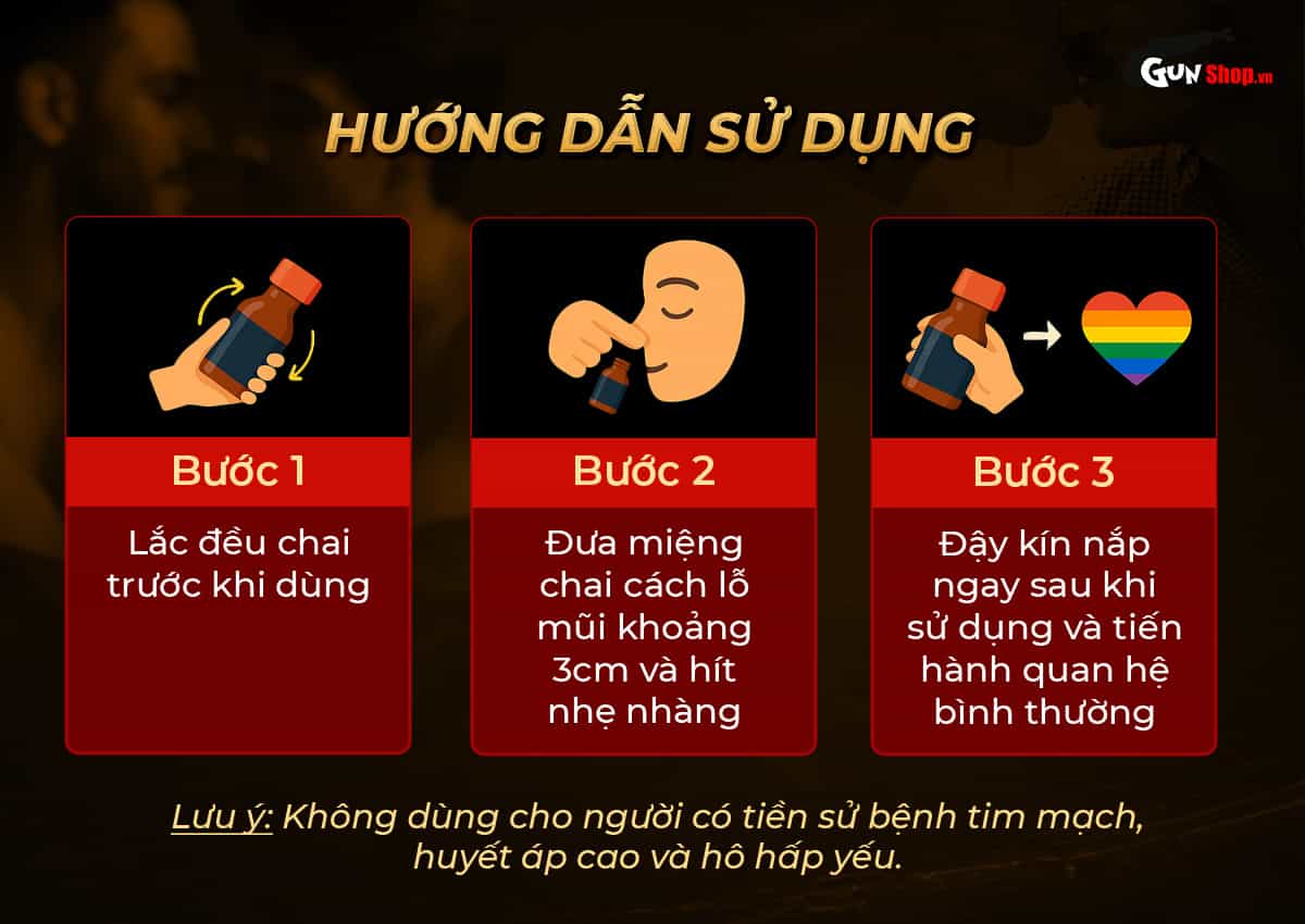 Hướng dẫn cách sử dụng chai hít Popper Strenge Raw 10ml