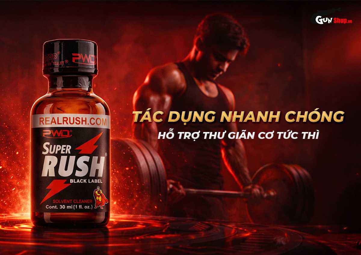 Chai hít Popper Super Rush Black Label chính hãng tại Gunshop