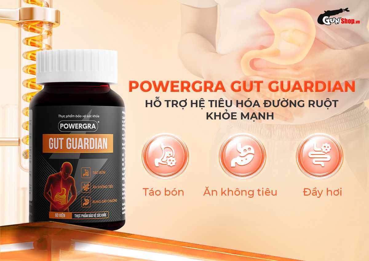 Thực phẩm chức năng hỗ trợ tiêu hóa Powergra Gut Guardian chính hãng tại Gunshop