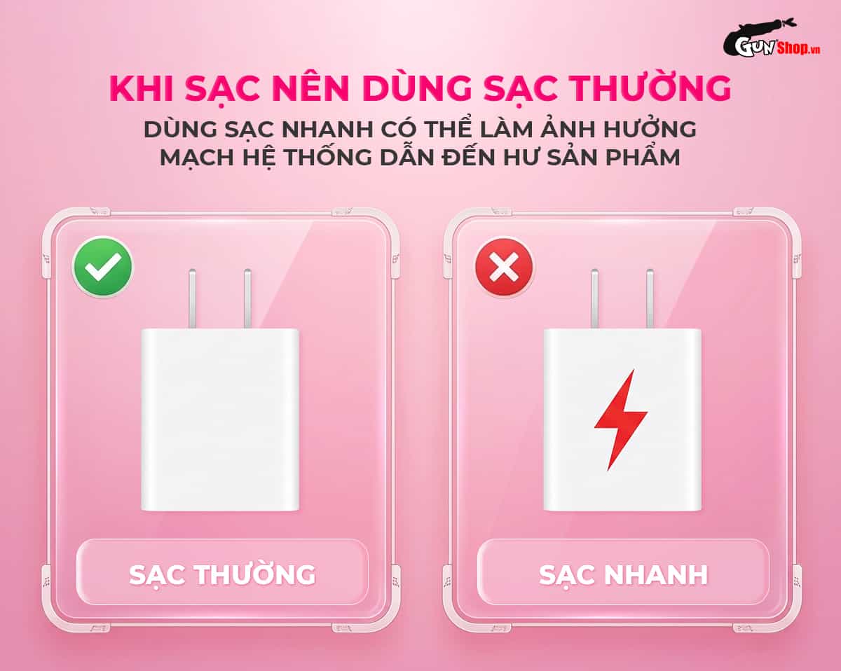 Lưu ý khi sạc trứng rung Galaku Dingding