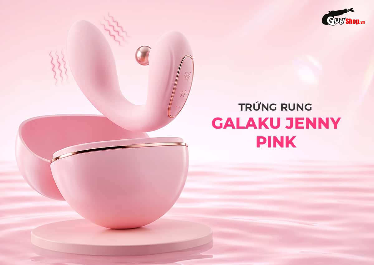Trứng rung tình yêu Galaku Jenny Pink thiết kế giống tai nghe không dây ngụy trang