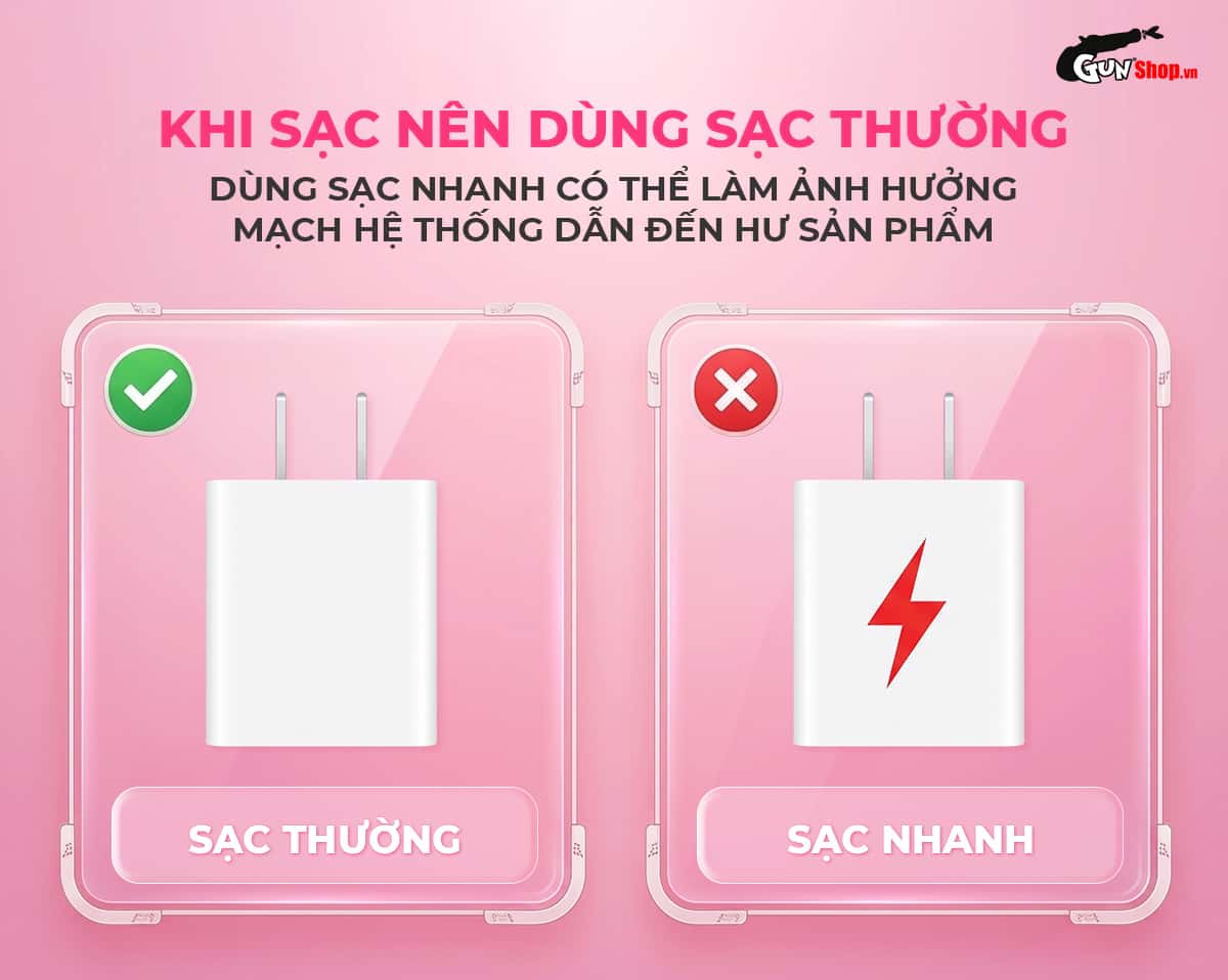Lưu ý khi sạc trứng rung Galaku Jenny Pink