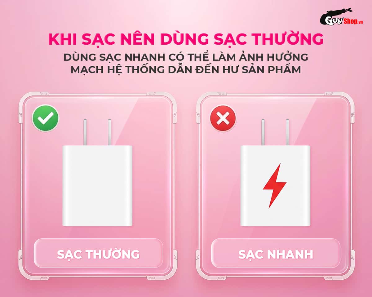 Lưu ý khi sạc trứng rung Galaku Kiya II