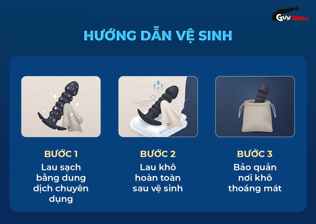 Hướng dẫn vệ sinh và bảo quản trứng rung hậu môn Soft Rubber Vibrator đúng cách
