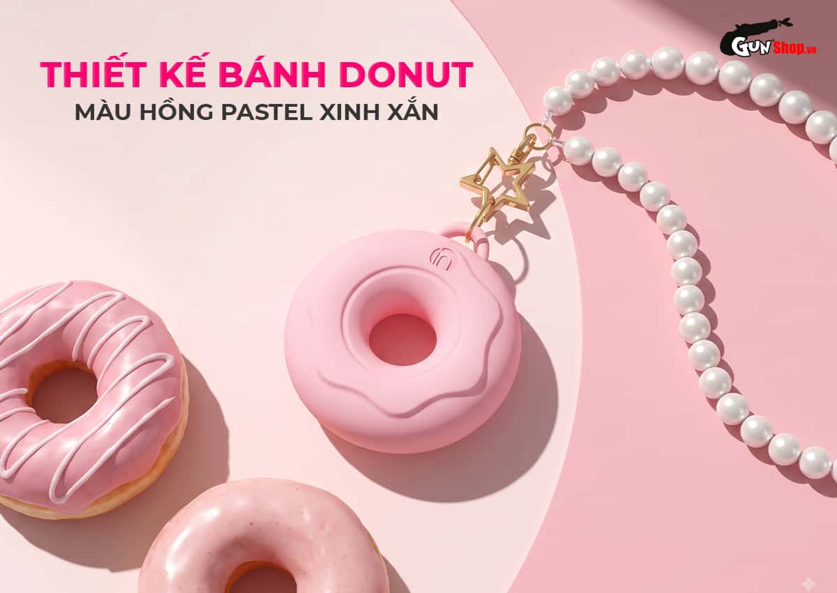 Galaku Bell-Vibe với thiết kế hình chiếc bánh donut màu hồng pastel xinh xắn