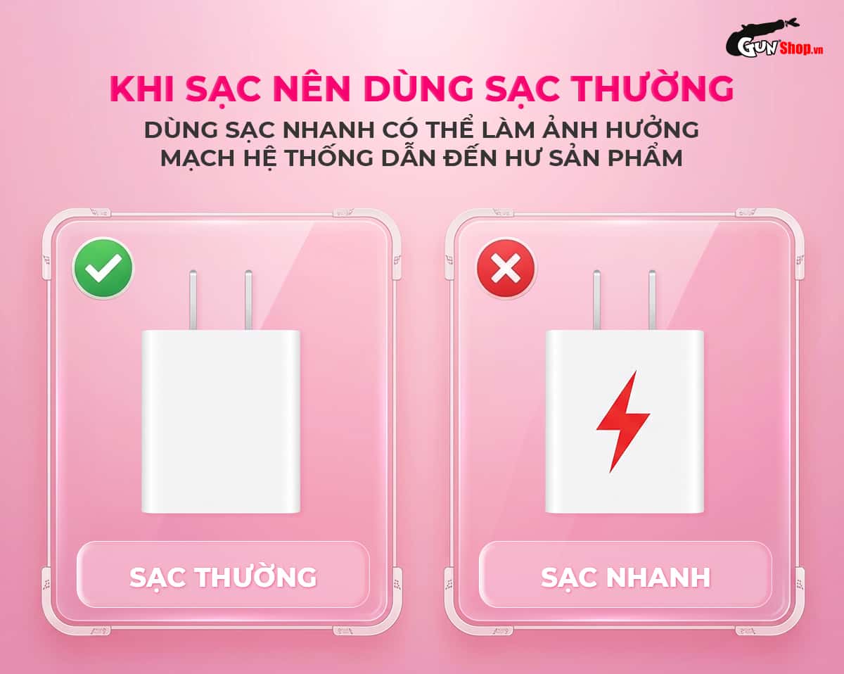 Lưu ý khi sạc trứng rung donut Galaku Bell-Vibe