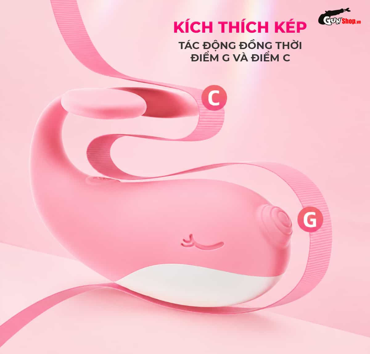 Galaku Whale Mini có thể kích thích điểm G và C cùng lúc