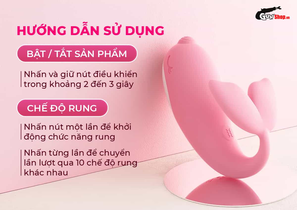 Hướng dẫn cách sử dụng trứng rung hình cá voi Galaku Whale Mini đúng cách