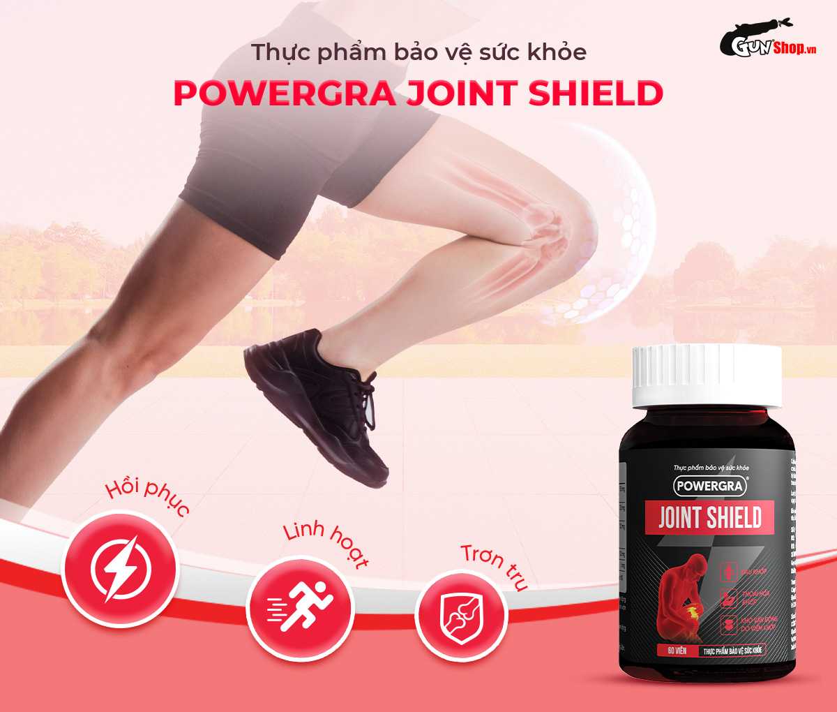 Viên uống hỗ trợ xương khớp Powergra Joint Shield chính hãng tại Gunshop