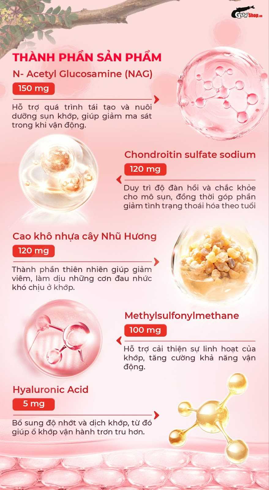 Viên uống hỗ trợ xương khớp Powergra Joint Shield chính hãng tại Gunshop