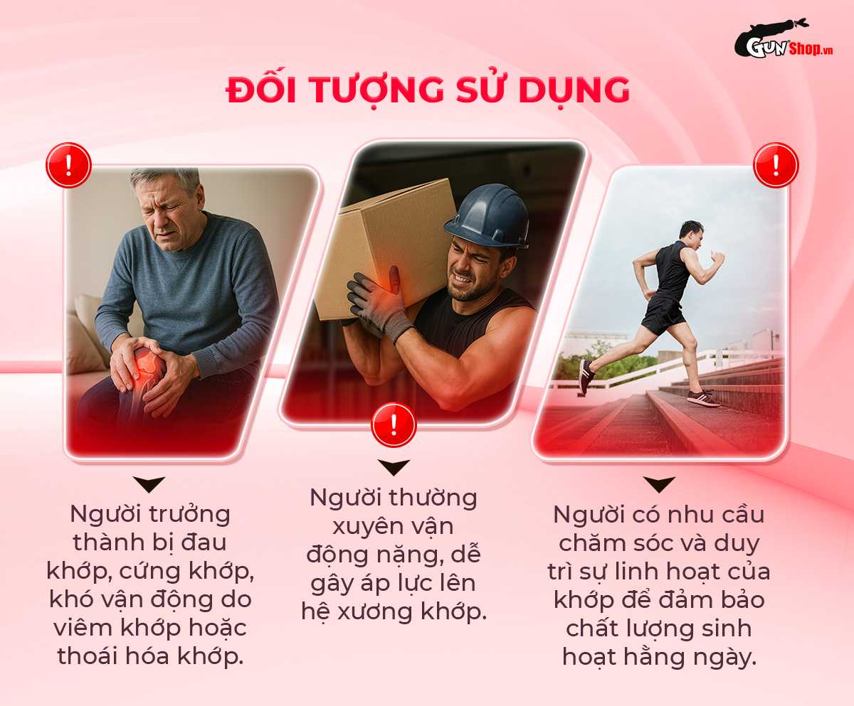 Đối tượng sử dụng thực phẩm chức năng khớp Powergra Joint Shield