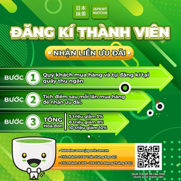 🎉 FAN MATCHA ƠI – JAPANIT CHÍNH THỨC MỞ ĐĂNG KÝ THÀNH VIÊN TRỞ LẠI!