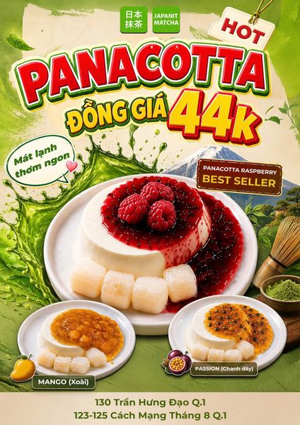 🍮✨ CHỈ VỚI 44K — BẠN ĐÃ CÓ NGAY MỘT PHẦN PANACOTTA TRÁI CÂY CỰC HẤP DẪN TẠI JAPANIT, NGẠI GÌ KHÔNG THỬ? 💚