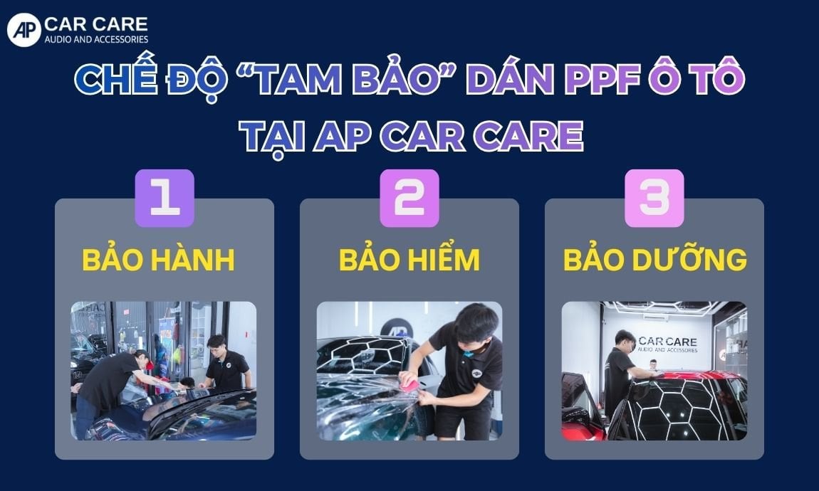 Chính sách bảo hành dán PPF ô tô ĐỘC QUYỀN tại AP Car Care