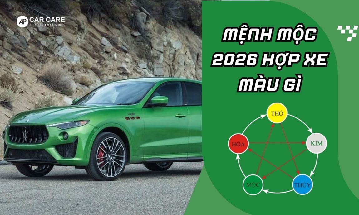 Mệnh Mộc 2026 hợp xe màu gì? Màu nào để thu hút TÀI LỘC