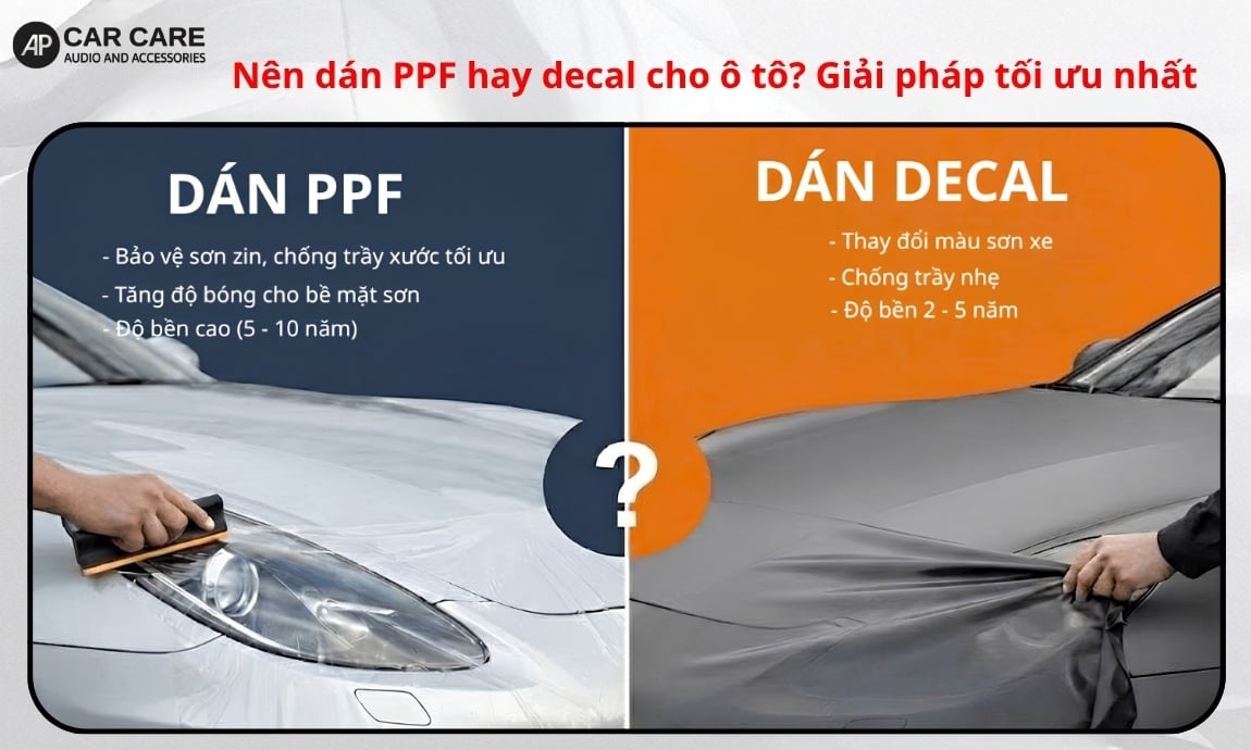 Nên dán PPF hay decal cho ô tô? Giải pháp tối ưu nhất